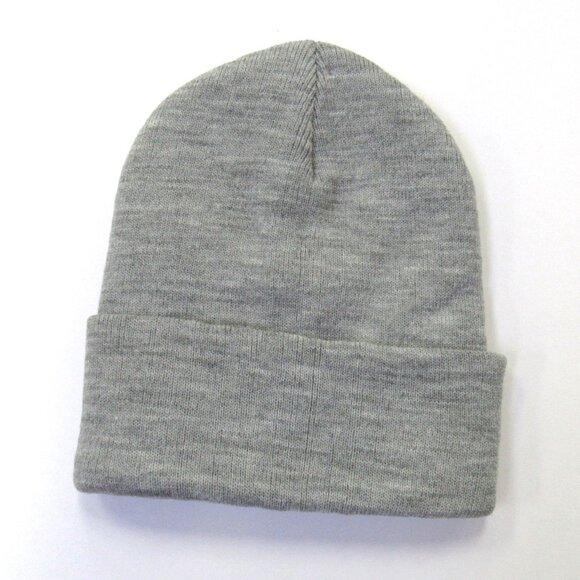 Unisex Gray Knit Winter Beanie Hat New England Patriots - Picture 2 of 2